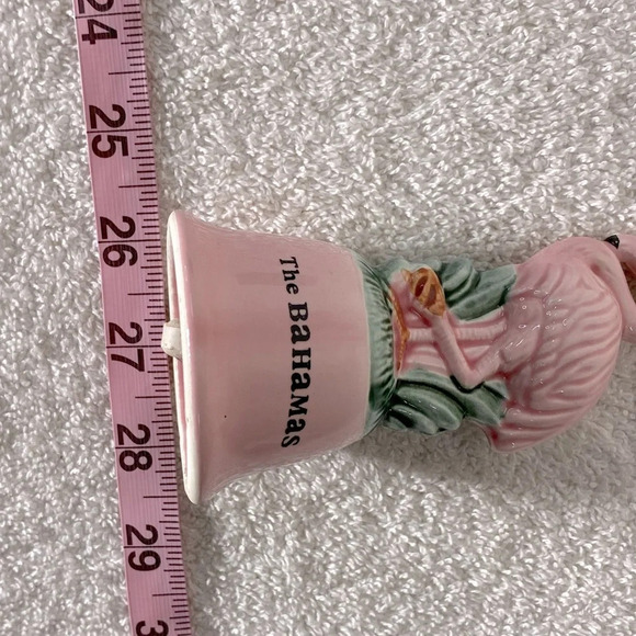 Vintage Pink Ceramic Flamingo Bell Bahamas Kitschy  Travel Souvenir - Picture 7 of 10